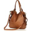 MARCO MAZZINI Camel kožená shopper kabelka