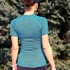 Dámské smaragdové termo tričko s krátkým rukávem