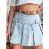 Džínová dámská minisukně s volánem BLUETTA