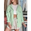 Dámská mint oversize košilová bunda OVERBOR