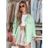 Dámská mint oversize košilová bunda OVERBOR