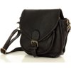 MARCO MAZZINI Černá kožená vintage crossbody