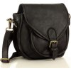 MARCO MAZZINI Černá kožená vintage crossbody
