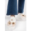 Bílé dámské sneakersy se zlatými doplňky (Velikost 36)