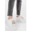 Bílé sneakersy na platformě zdobené medvídkem (Velikost 36)