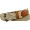 Peterson Pánský béžový plátěný opasek bez dírek