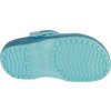 Tyrkysové dívčí nazouváky Crocs Classic Frozen Elsa Clog Kids