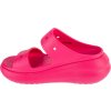 Tmavě růžové dámské nazouváky na platformě Crocs Classic Crush Sandal