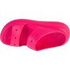 Tmavě růžové dámské nazouváky na platformě Crocs Classic Crush Sandal (Velikost 36/37)