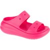Tmavě růžové dámské nazouváky na platformě Crocs Classic Crush Sandal (Velikost 36/37)