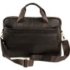 Solier Tmavě hnědá pánská elegantní kožená taška na notebook DUNE (Velikost ONE SIZE)