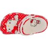 Červeno-bílé dětské nazouváky Crocs Classic Hello Kitty Red Clog K