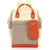 Himawari Béžově-žlutě-oranžový dámský batoh s praktickým pouzdrem