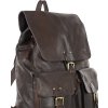 MARCO MAZZINI tmavě hnědý kožený batoh s kapsami