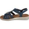 Tmavě modré dámské sandály na klínku Rieker Sandals (Velikost 36)
