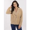 Béžový dámský vlněný krátký kabát