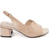 Béžová dámské sandály na podpatku, podpatek 5 cm