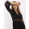 Černé dámské krajkové boho šaty