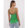 Zelený viskózový dámský top s krajkou