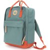 Himawari Tyrkysovo-cihlový prostorný městský batoh