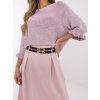 Světle růžová dámská maxi sukně s páskem (Velikost ONE SIZE)