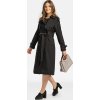 Dámský elegantní dvoudílný černý trenčkot