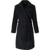 Klasický dlouhý černý dámský kabát