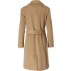 Klasický dlouhý béžový dámský kabát