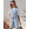 Dámské světle modré džínové kraťasy ke kolenům JEANZDA