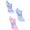 Set 3 párů dívčích kotníkových ponožek Lilo a Stitch - modrá/růžová/bílá