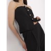 Černý dámský komplet s topem bez rukávů
