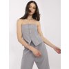 Šedý dámský komplet s topem bez rukávů