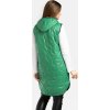 Zelená lehká dámská vesta s kapucí