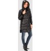 černá dámská prošívaná bunda s bočními rozparky