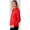 Červená dámská prošívaná přechodová bunda