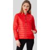 Červená dámská prošívaná přechodová bunda