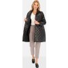 (Vel. 3XL) Dámský prošívaný černý přechodový kabát