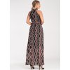 Dámské vzorované maxi šaty s odhalenými rameny