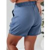 Tmavě modré dámské látkové šortky se zavazováním RELAX TIME