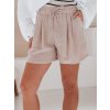 Béžové dámské látkové šortky se zavazováním RELAX TIME