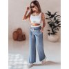 Dámský dvoudílný komplet modrých kalhot a žebrovaného topu LIFETIME