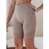 Béžové dámské biker shorts s vysokým pasem BIKELINE