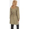 Khaki dámský dvouřadý kabát