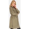 Khaki dámský dvouřadý kabát
