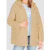 Béžová dámská prošívaná bunda s kapucí