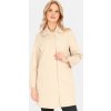 Světle béžový dámský jednořadý kabát s límečkem