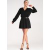 Černá dámská mini sukně s boční přezkou