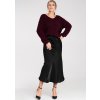 Dámský vínový svetr s dlouhými rukávy