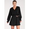 Černá dámská elegantní saténová halenka