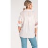 Béžovo-bílá dámská košile s asymetrickým vzorem
